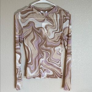 AFRM Swirl Pattern Long Sleeve Top